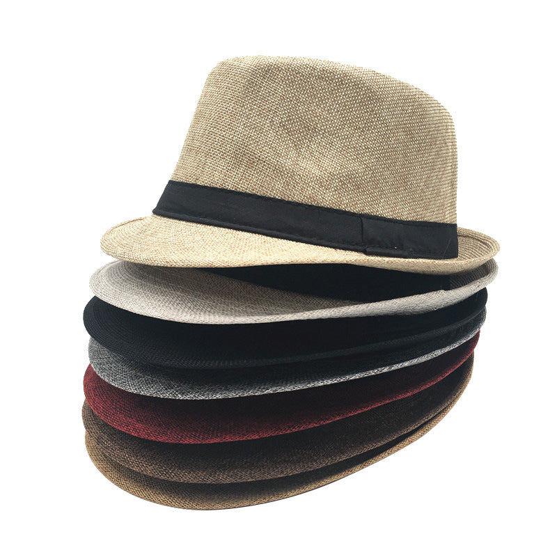 Mens Classic Fedora Hat Short Brim