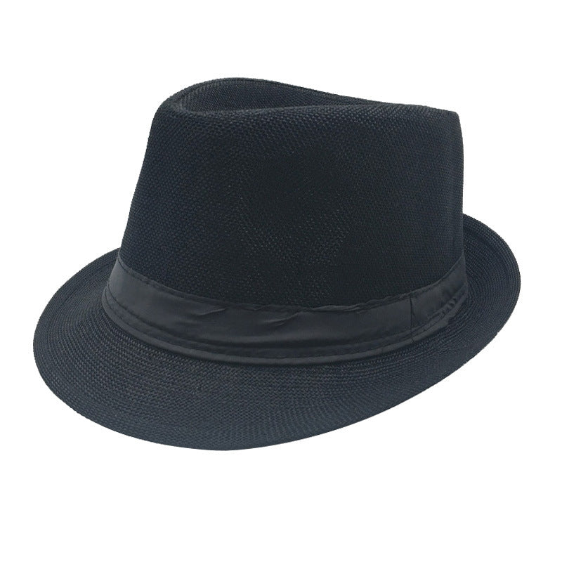 Mens Classic Fedora Hat Short Brim