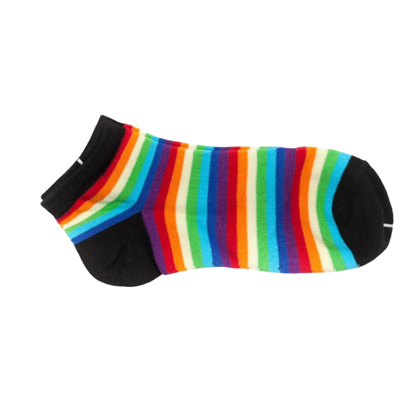 Rainbow Stripe 4 Pairs Ladies Womens Ankle Socks Sports Casual Cotton Socks 2-8