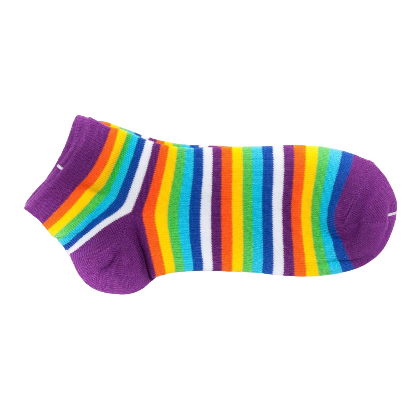 Rainbow Stripe 4 Pairs Ladies Womens Ankle Socks Sports Casual Cotton Socks 2-8