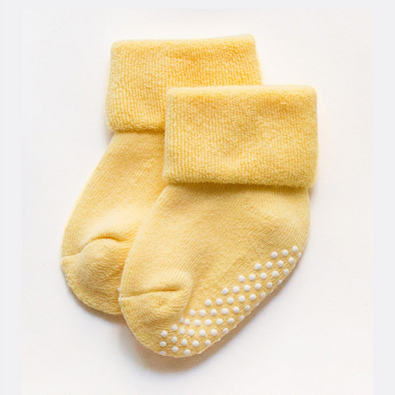 Pantsnsox 6 Pairs Unisex Thick Cotton Baby Anti-Slip Socks