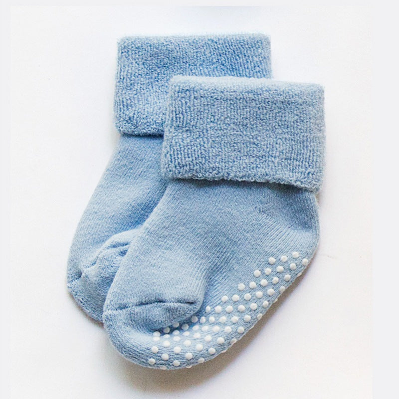 Pantsnsox 6 Pairs Unisex Thick Cotton Baby Anti-Slip Socks