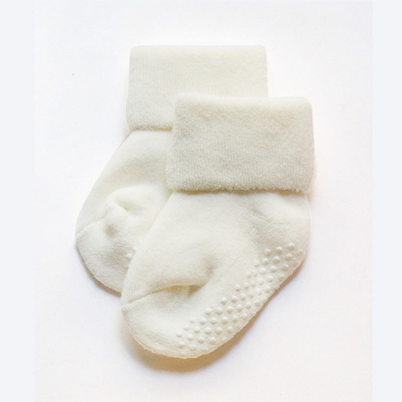 Pantsnsox 6 Pairs Unisex Thick Cotton Baby Anti-Slip Socks