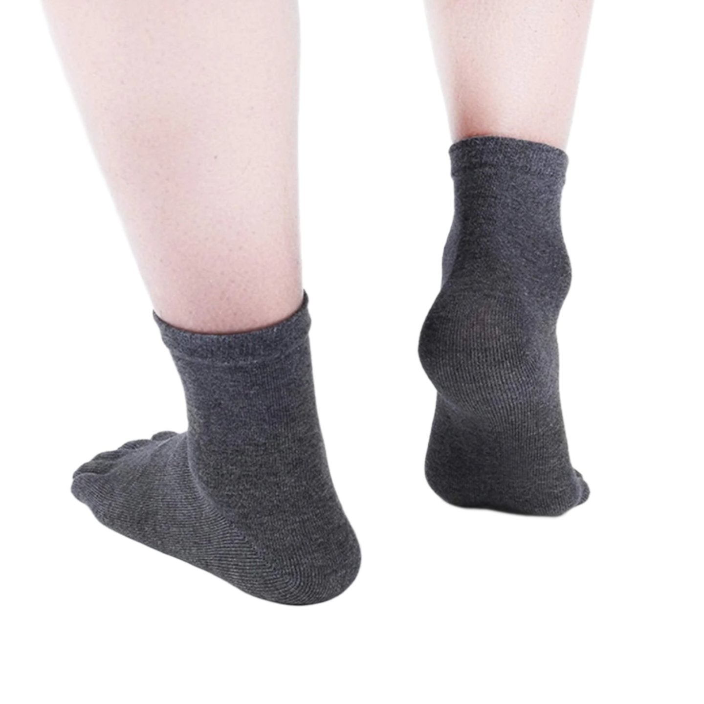 Men's Breathable Cotton Crew Athletic Sports Toe Socks