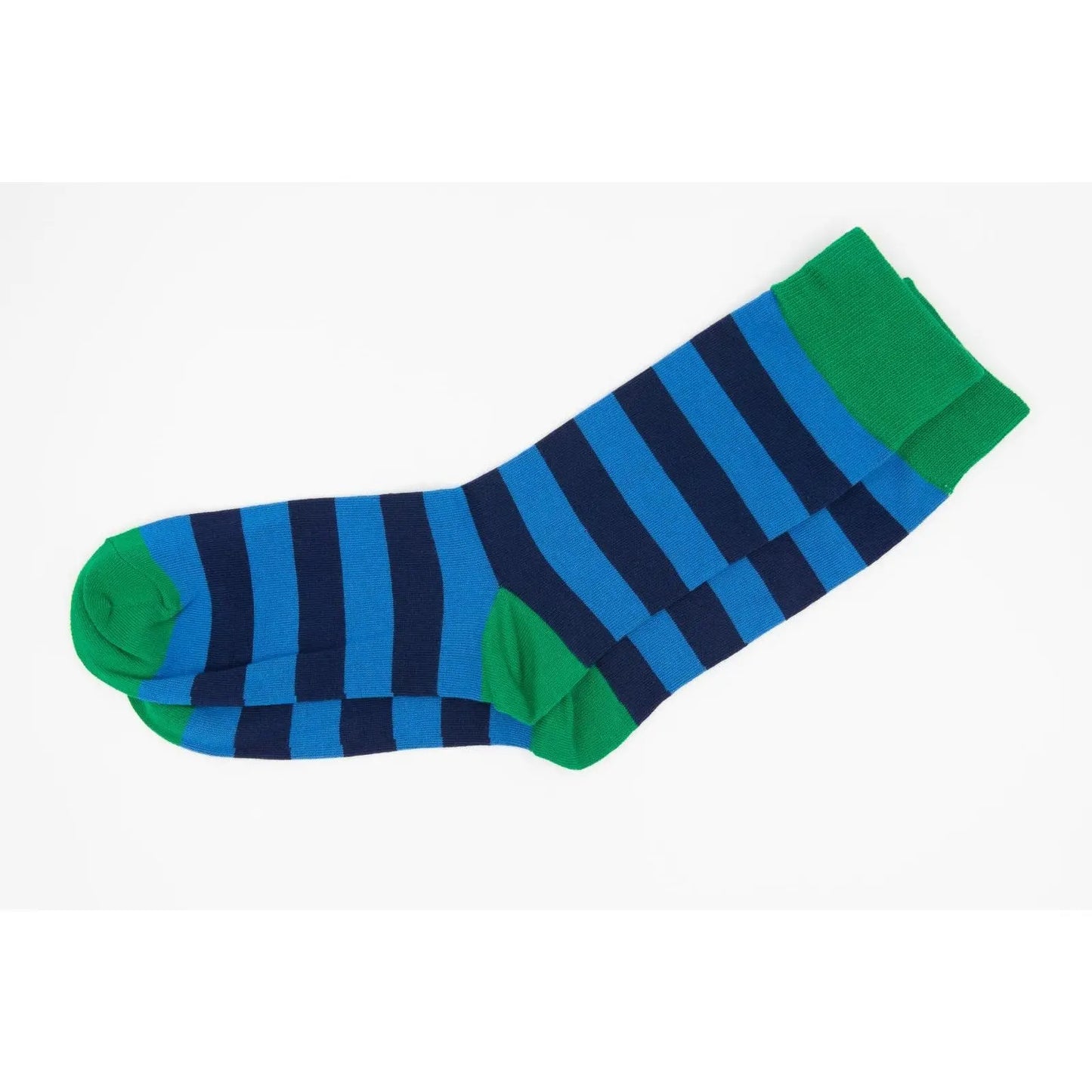 Men's 3 Pairs Striped Cotton Socks Black Red Blue Pantsnsox