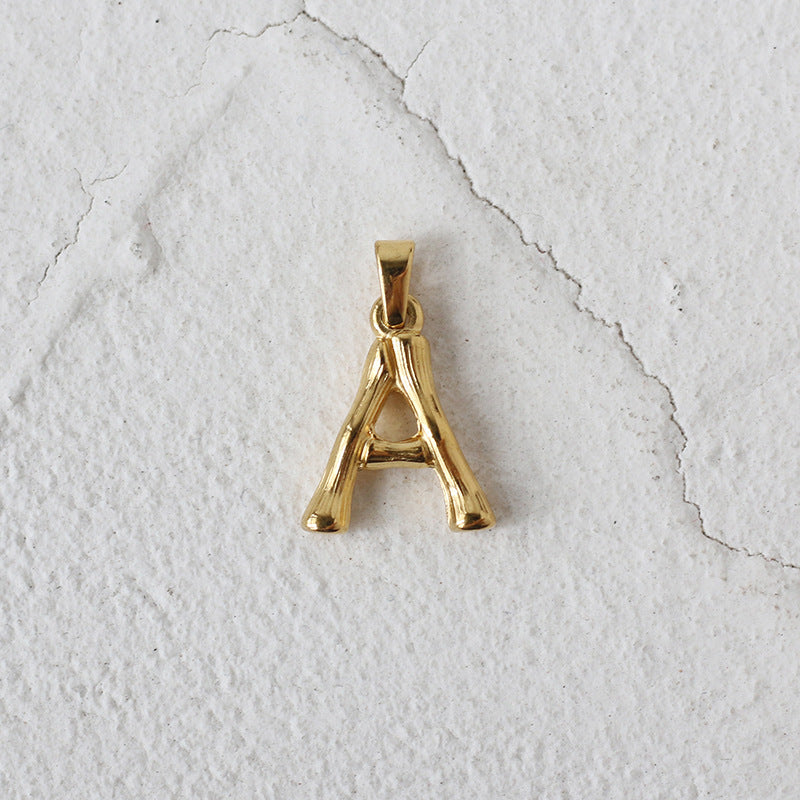 18ct Gold Plated Initial Letter A to Z Charm Pendant Words Necklace Gift