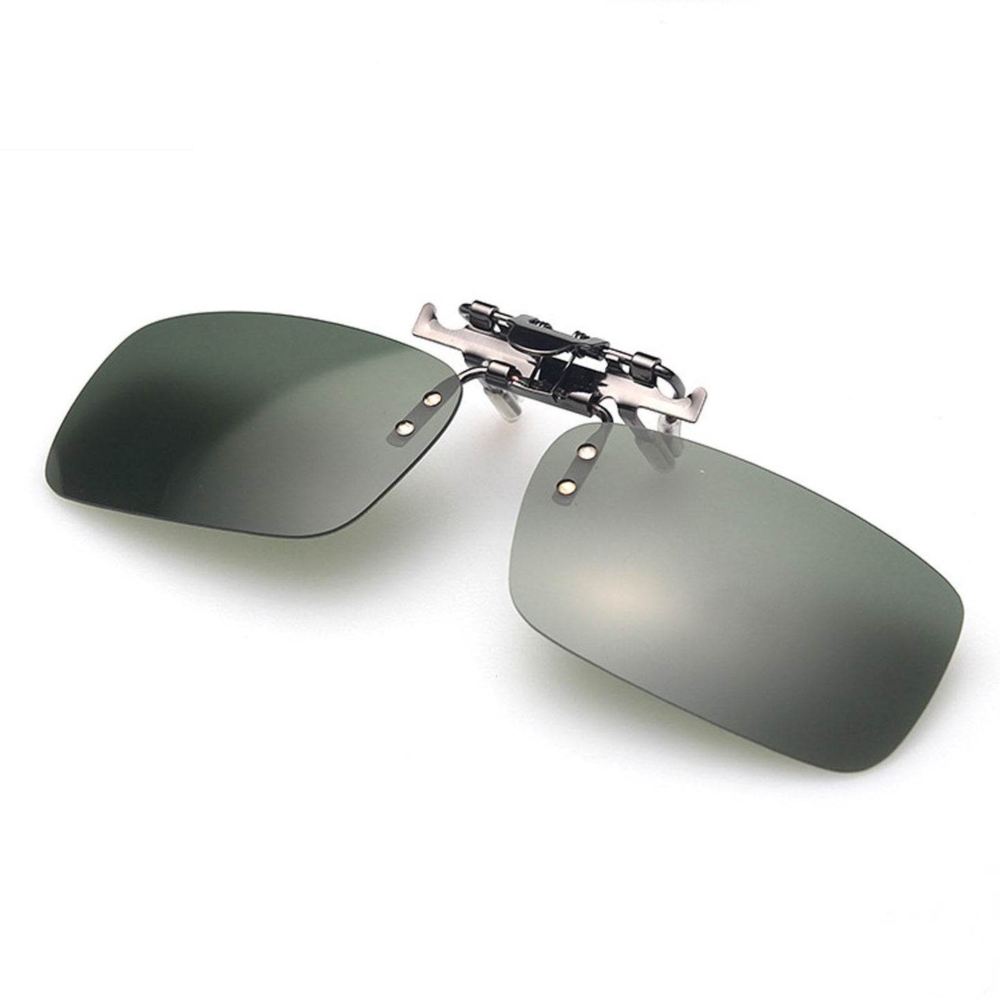 Fashion Retro Polarized Clip On Flip up Sunglasses UV 400 Protection Mens Womens