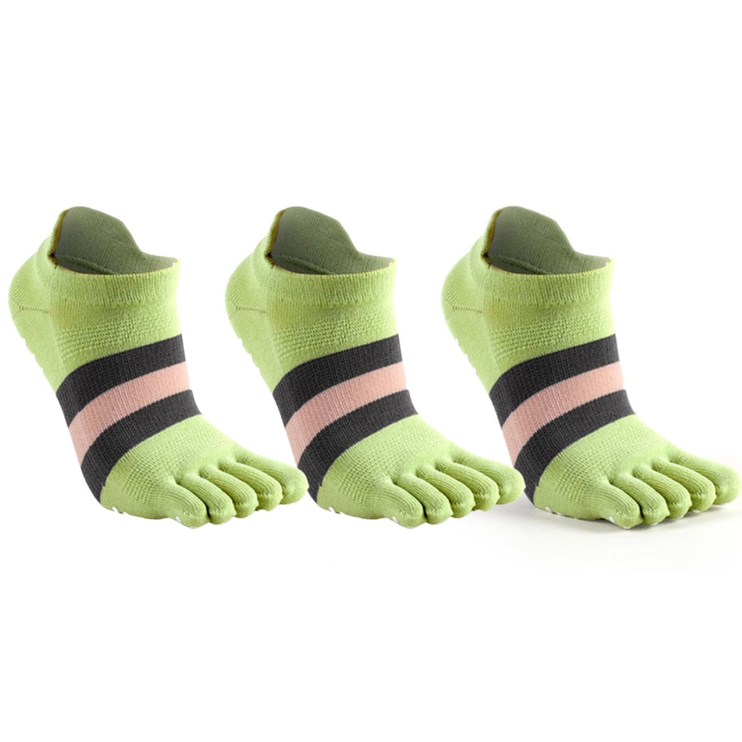 Anti Slip 3 Pairs Yoga No show Toe Socks