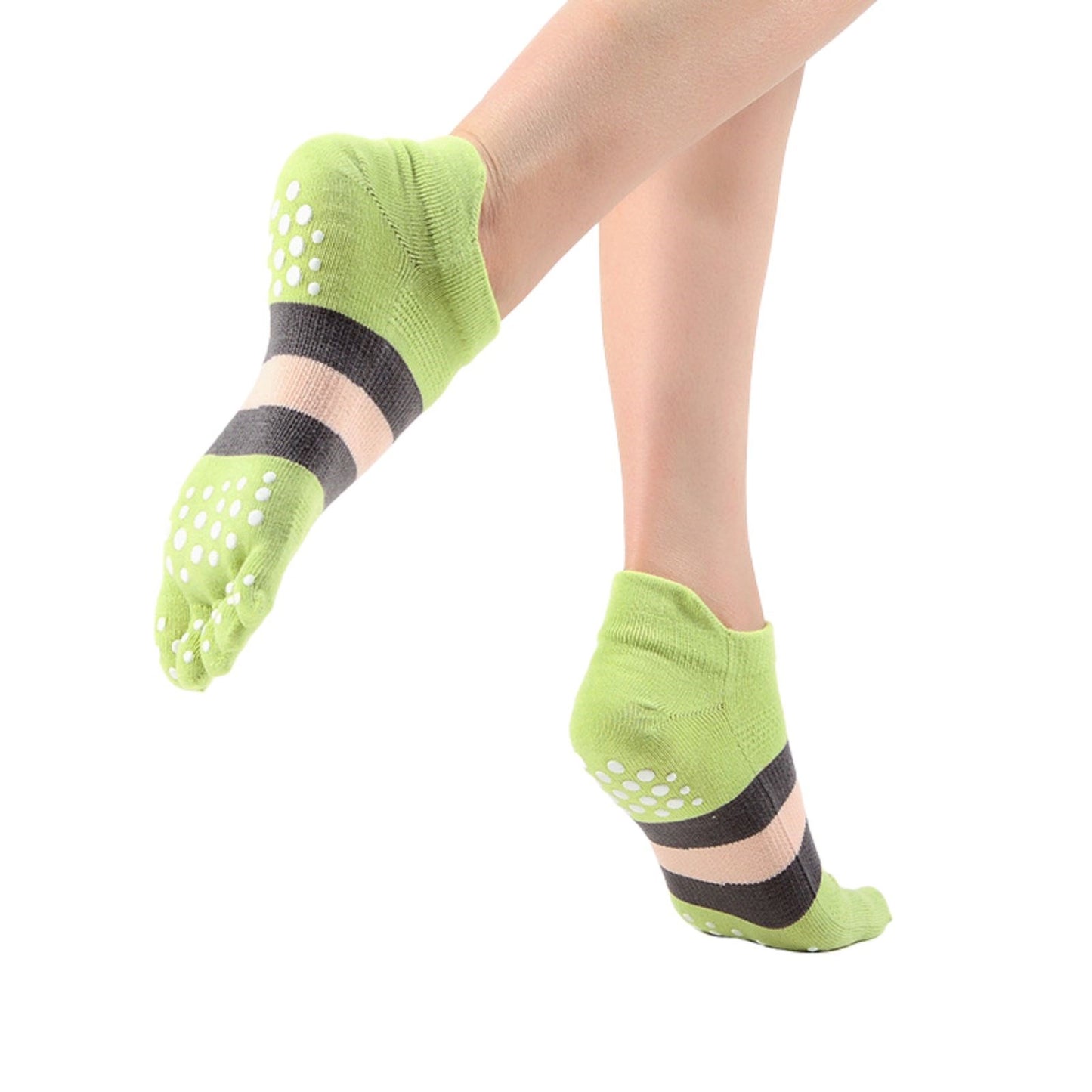 Anti Slip 3 Pairs Yoga No show Toe Socks