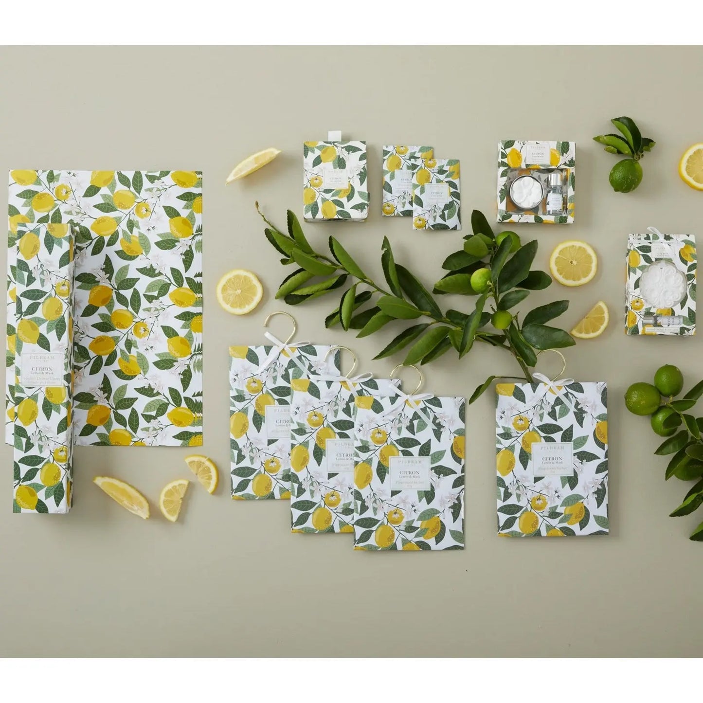 Pilbeam Citron Lemon and Musk Hanging Sachets Pilbeam