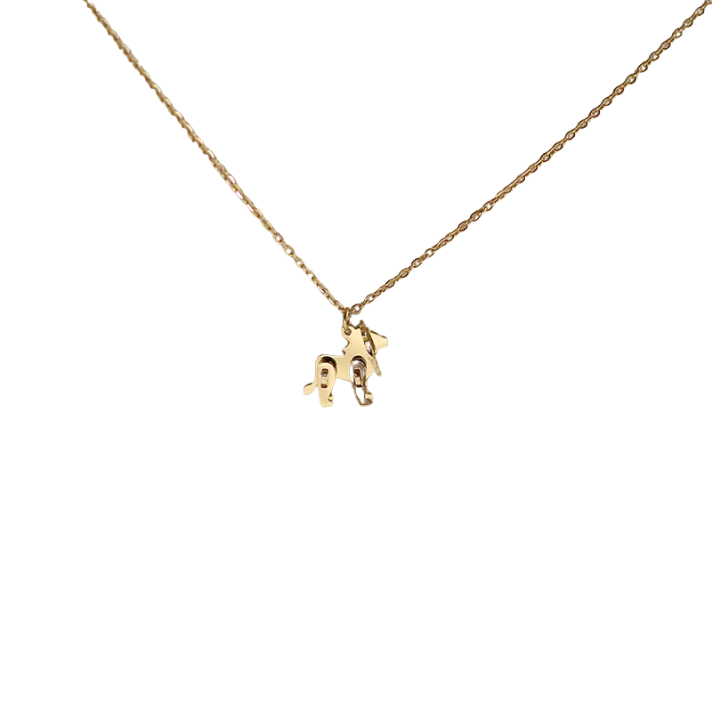Charming Gold-Plated Block Lion Pendant Necklace Crushes.