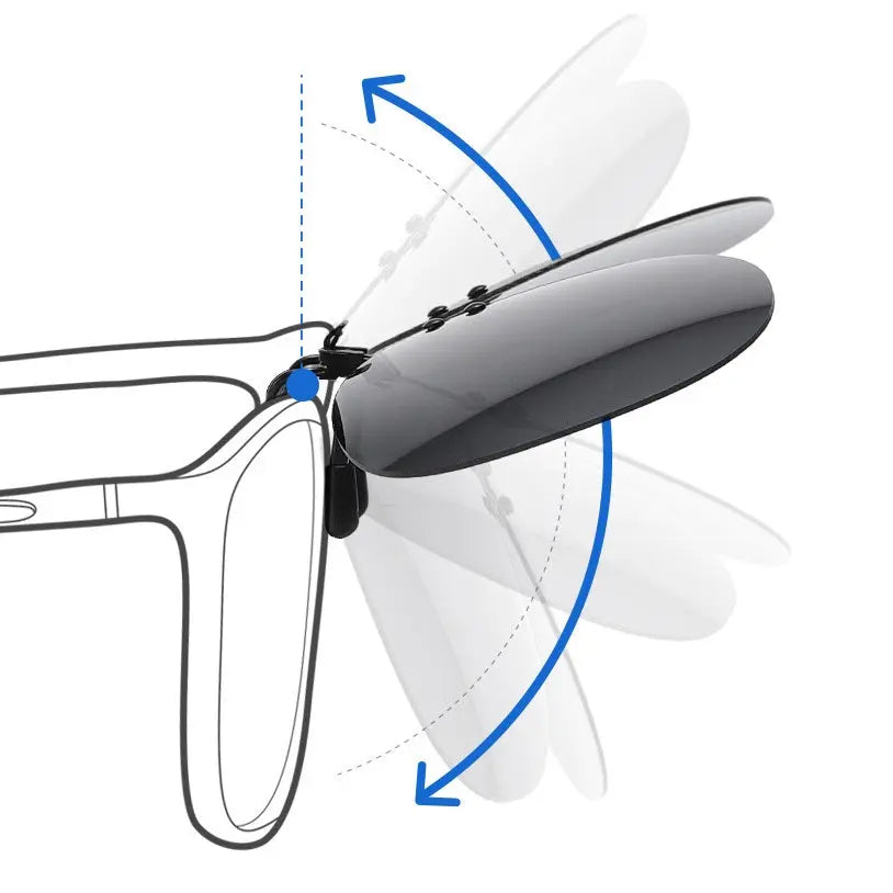 Retro Polarized Clip On Flap up Sunglasses UV 400 Protection Transform Optical Glasses to Sunglasses Pantsnsox