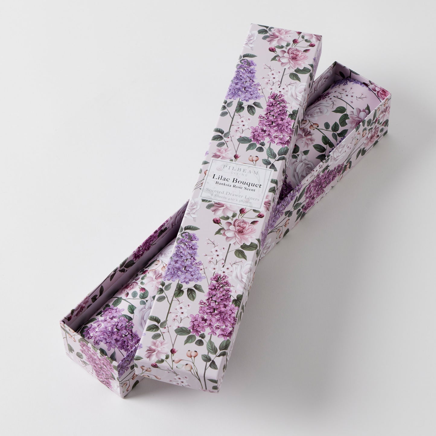 Lilac Bouquet Banksia Rose Scented Drawer Liners 6 Sheets