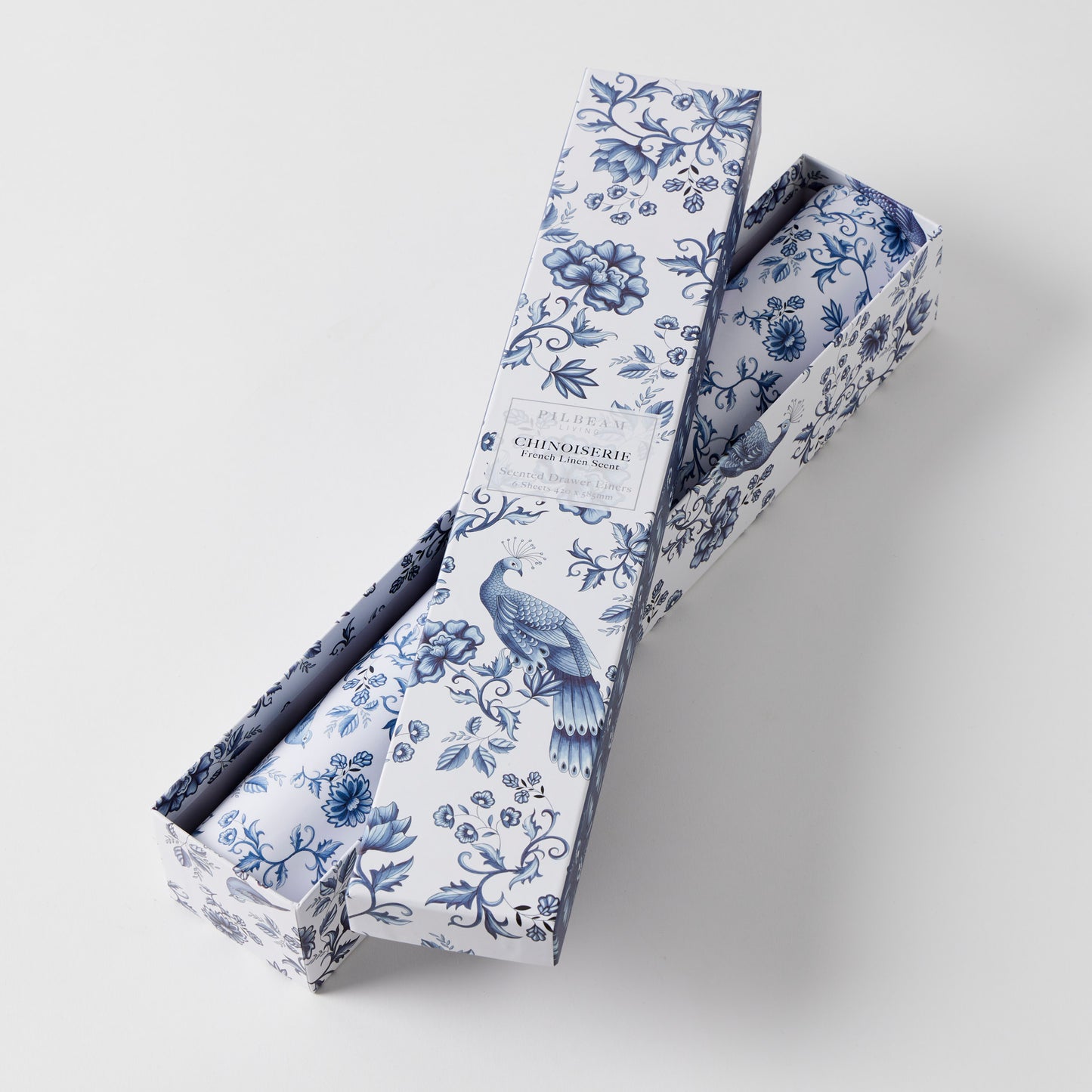 Chinoiserie French Linen Scented Drawer Liners 6 Sheets