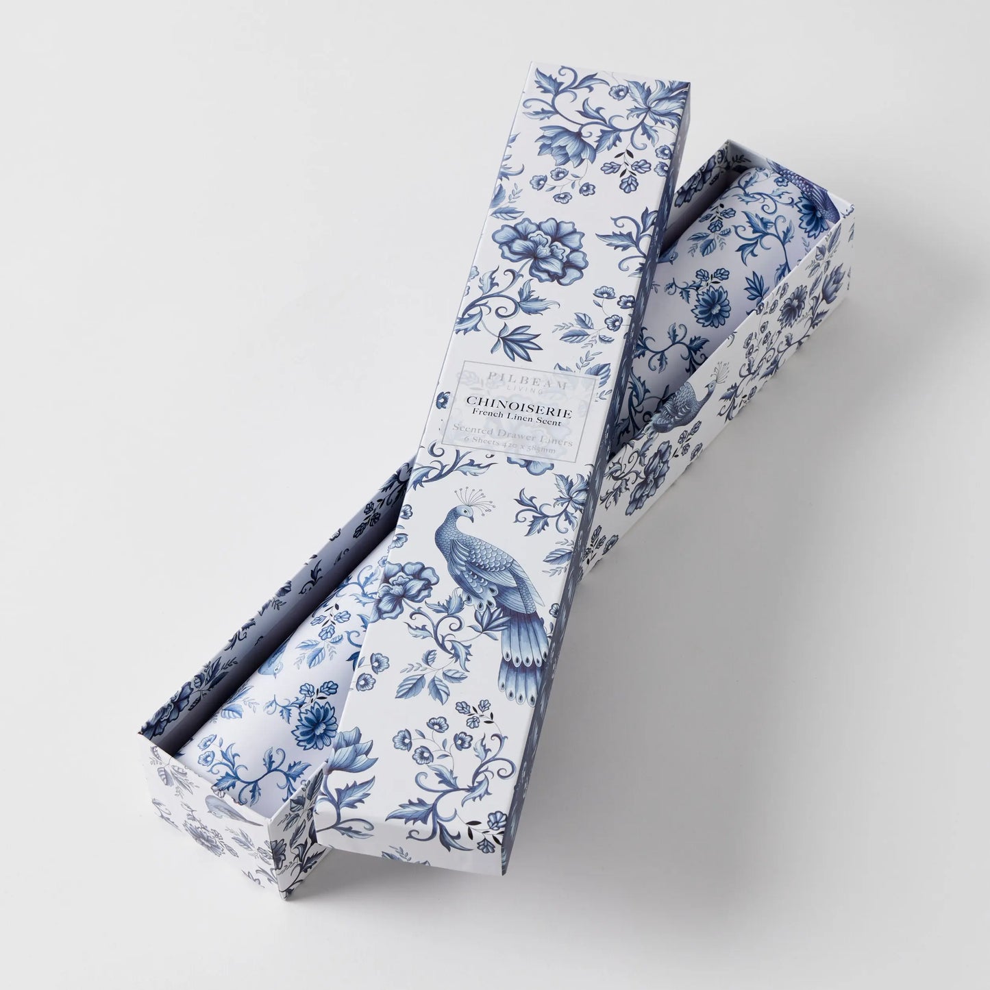 Chinoiserie French Linen Scented Drawer Liners 6 Sheets Pilbeam