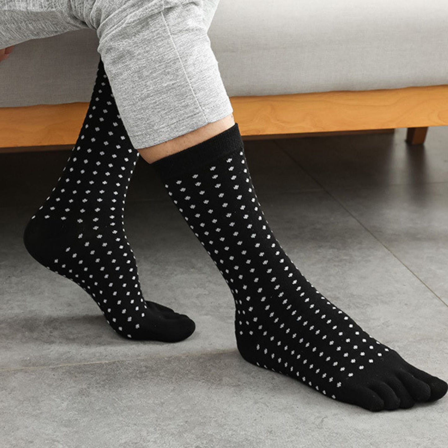 Casual Black Diamond Toe Socks Gift Box