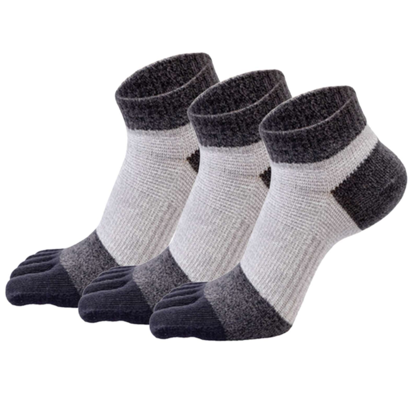 Womens 3 Pairs Athletic Gym Crew Toe Socks