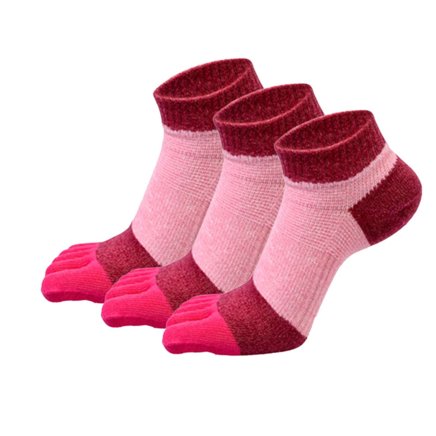 Womens 3 Pairs Athletic Gym Crew Toe Socks