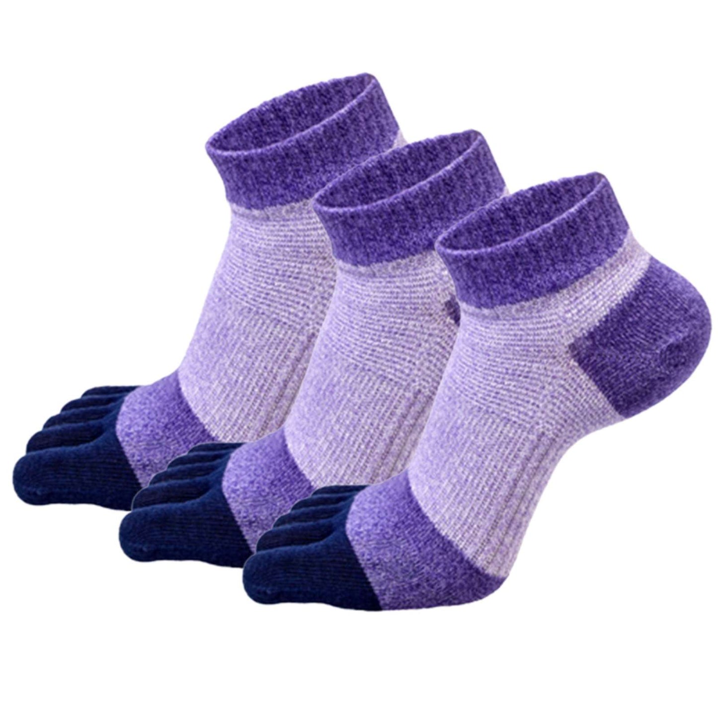 Womens 3 Pairs Athletic Gym Crew Toe Socks