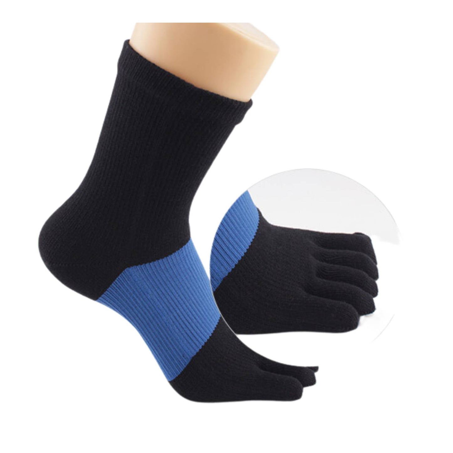 Mens 3 Pairs Five Finger Sports Toe Socks