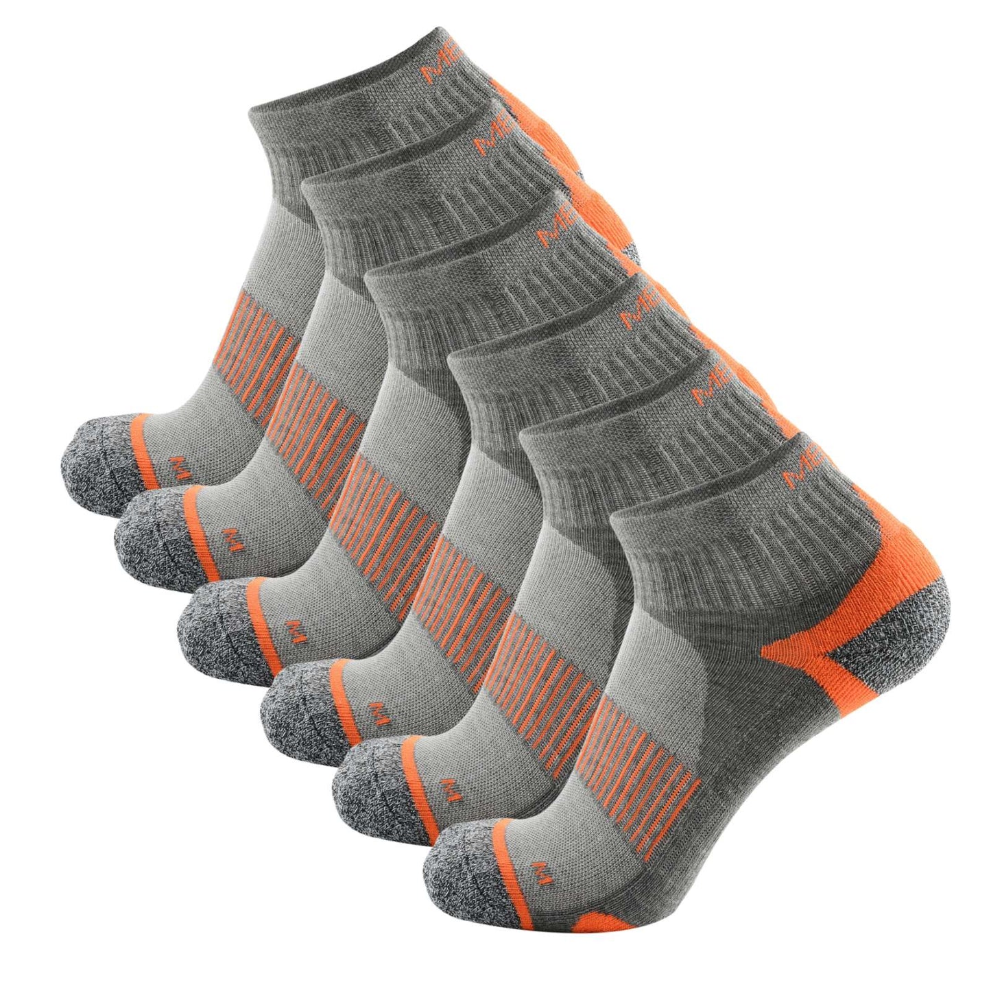 Pantsnsox 6 Pairs Anti-blister Ankle Athletic Half Cushioned Socks