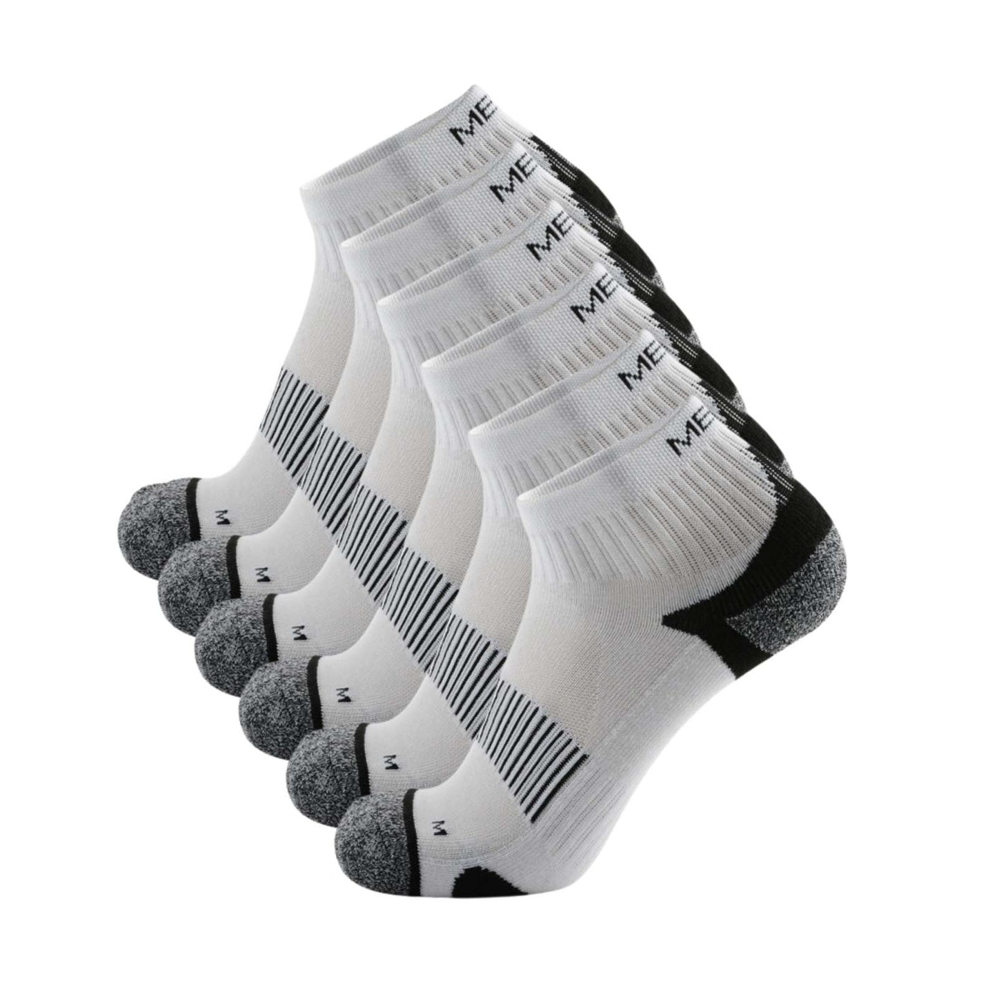 Pantsnsox 6 Pairs Anti-blister Ankle Athletic Half Cushioned Socks