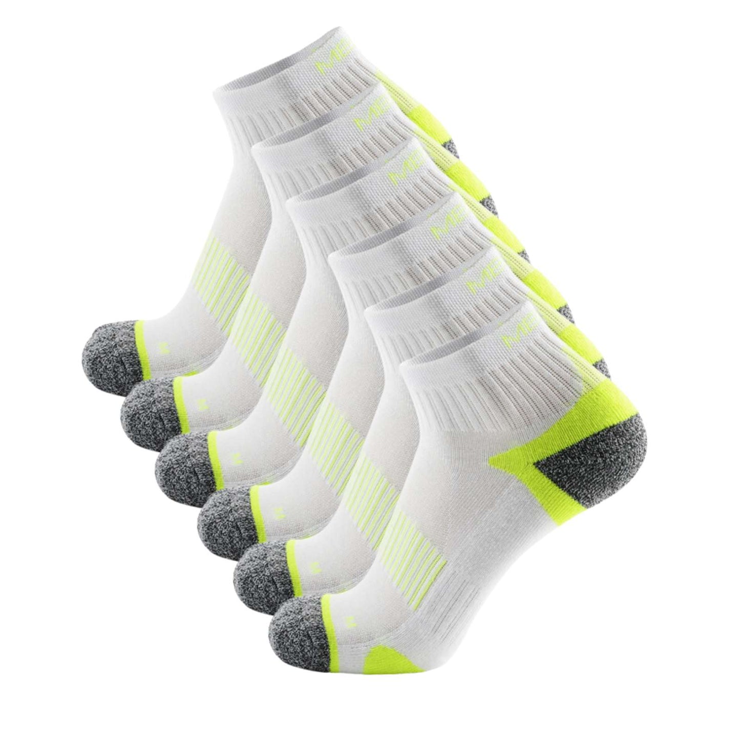 Pantsnsox 6 Pairs Anti-blister Ankle Athletic Half Cushioned Socks