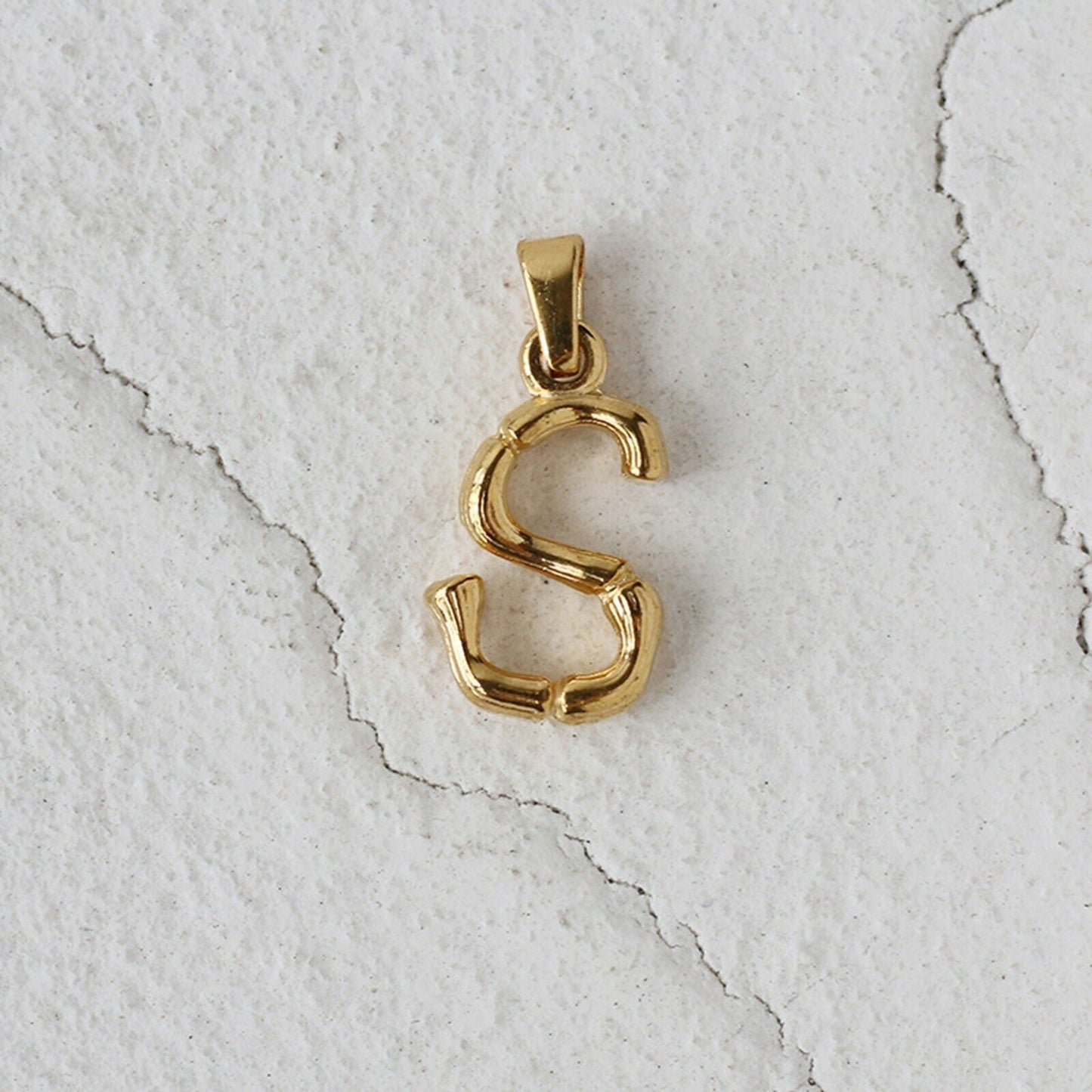 18ct Gold Plated Initial Letter A to Z Charm Pendant Words Necklace Gift