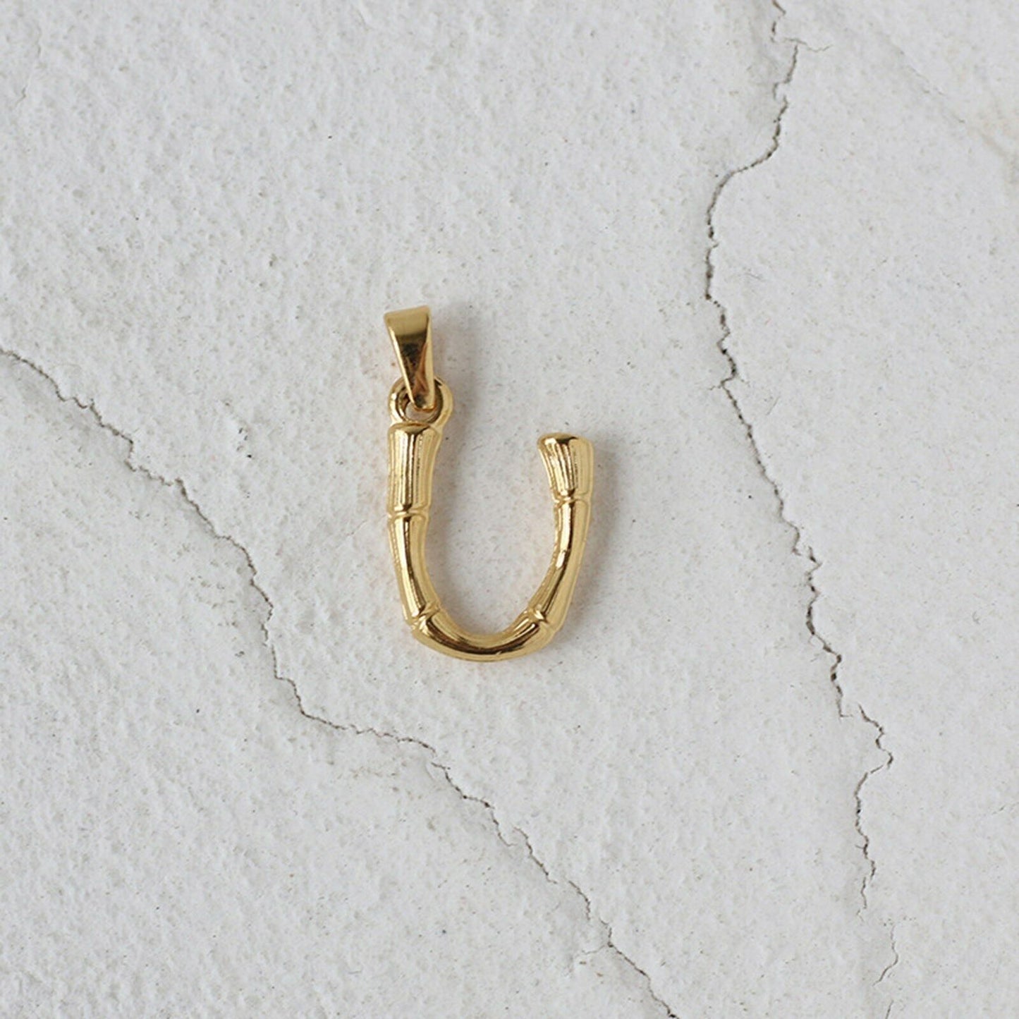 18ct Gold Plated Initial Letter A to Z Charm Pendant Words Necklace Gift
