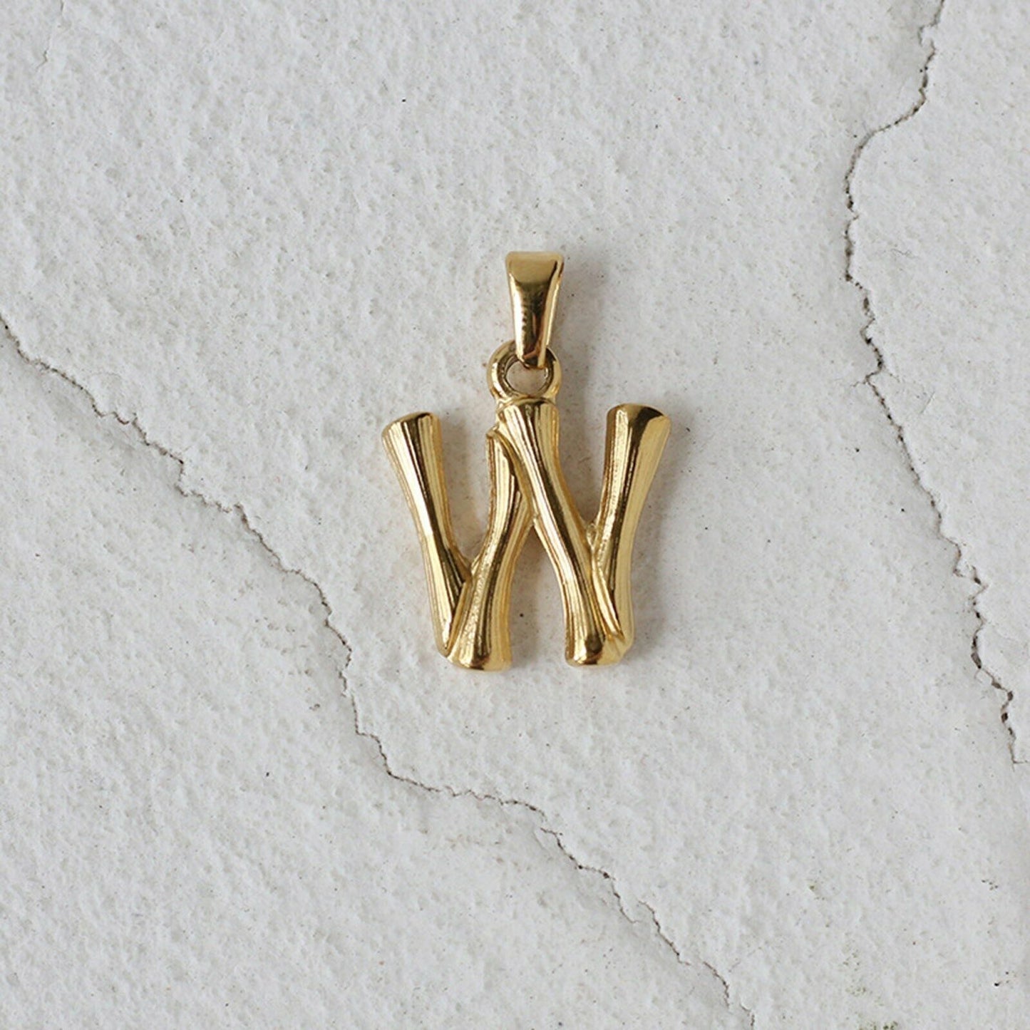 18ct Gold Plated Initial Letter A to Z Charm Pendant Words Necklace Gift