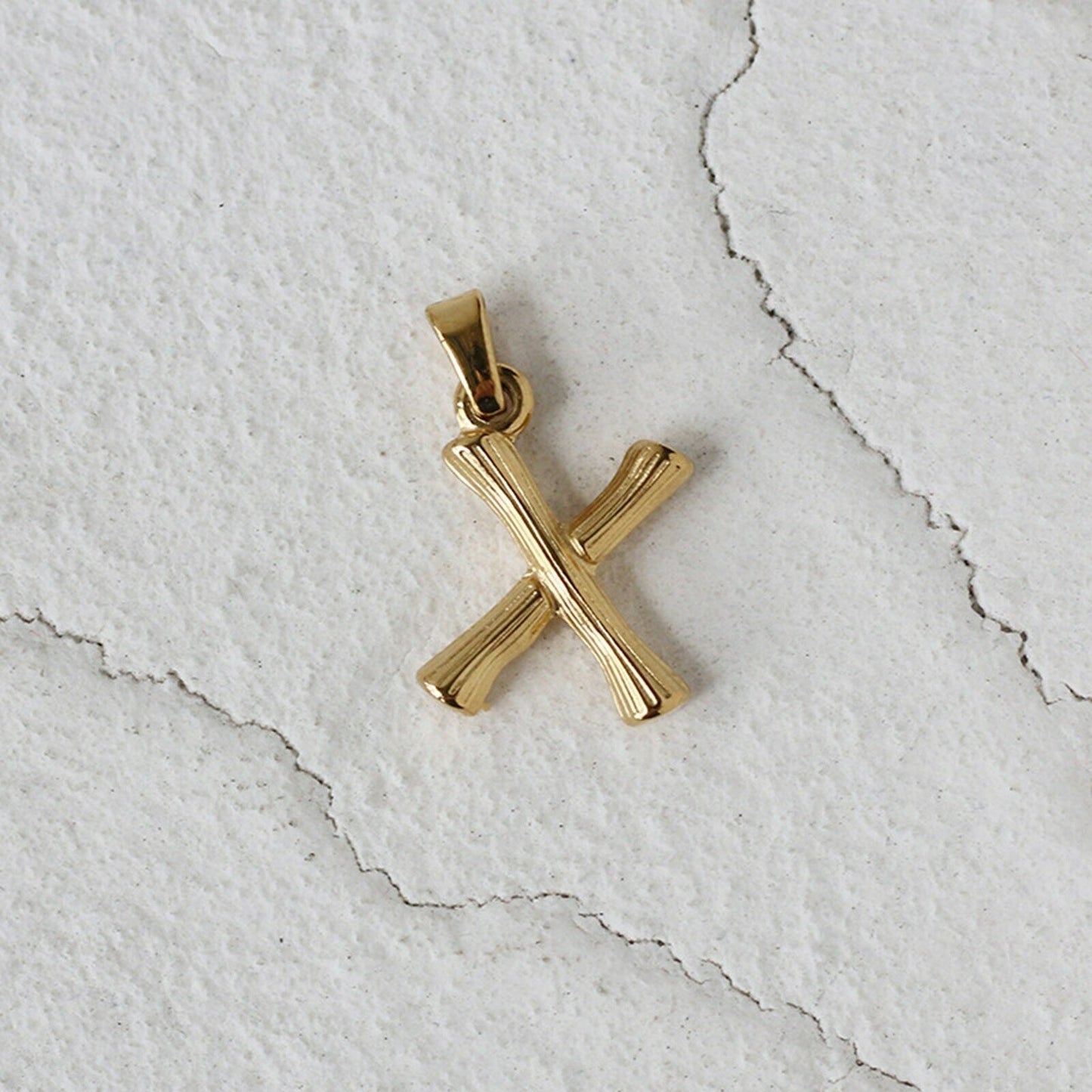 18ct Gold Plated Initial Letter A to Z Charm Pendant Words Necklace Gift