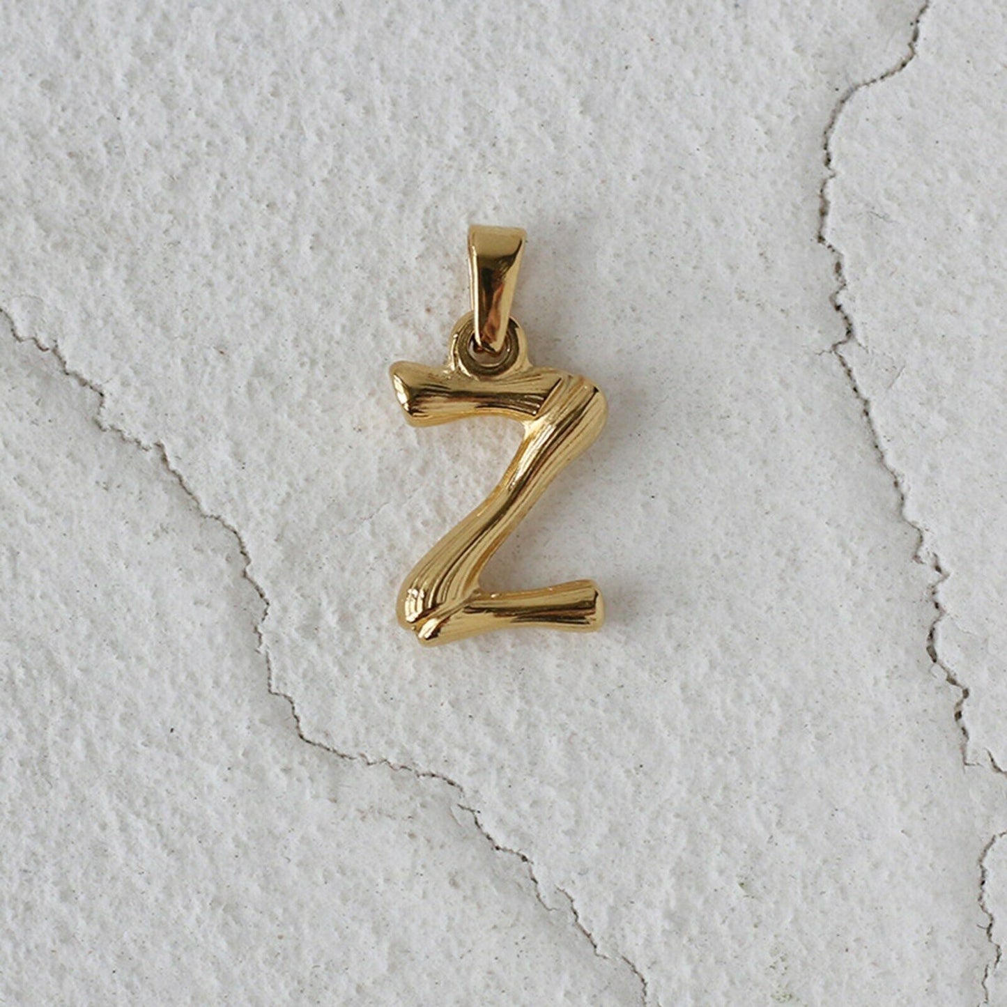 18ct Gold Plated Initial Letter A to Z Charm Pendant Words Necklace Gift