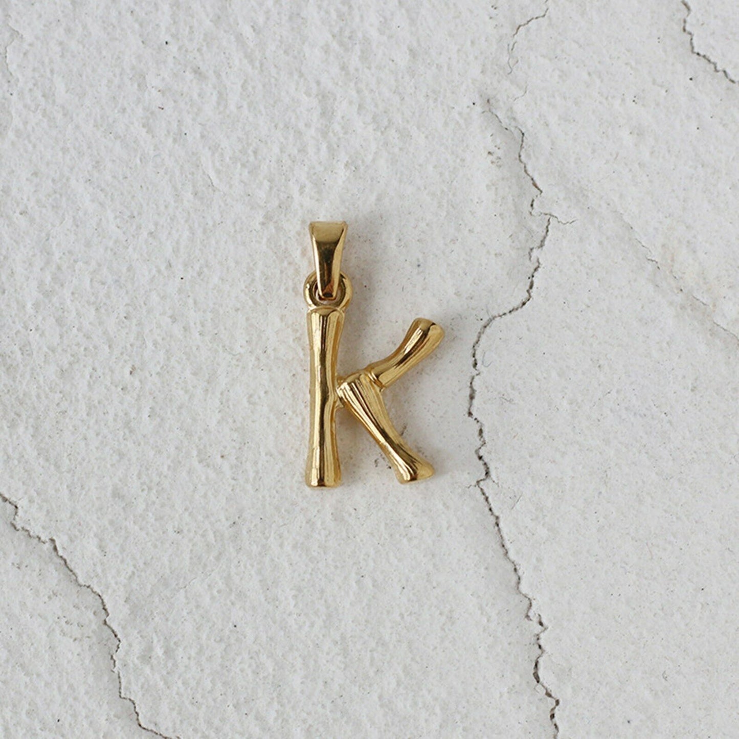18ct Gold Plated Initial Letter A to Z Charm Pendant Words Necklace Gift