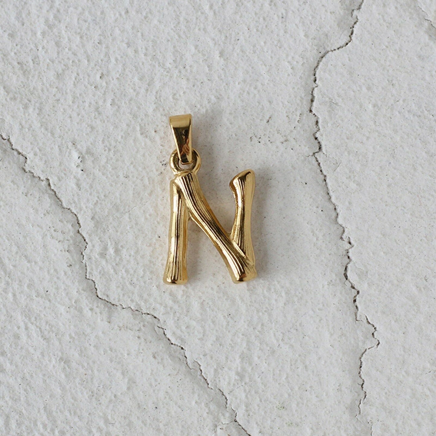 18ct Gold Plated Initial Letter A to Z Charm Pendant Words Necklace Gift