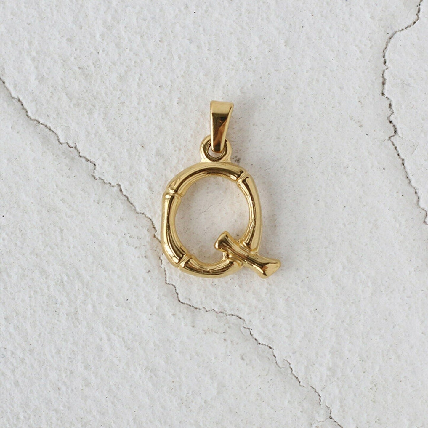 18ct Gold Plated Initial Letter A to Z Charm Pendant Words Necklace Gift