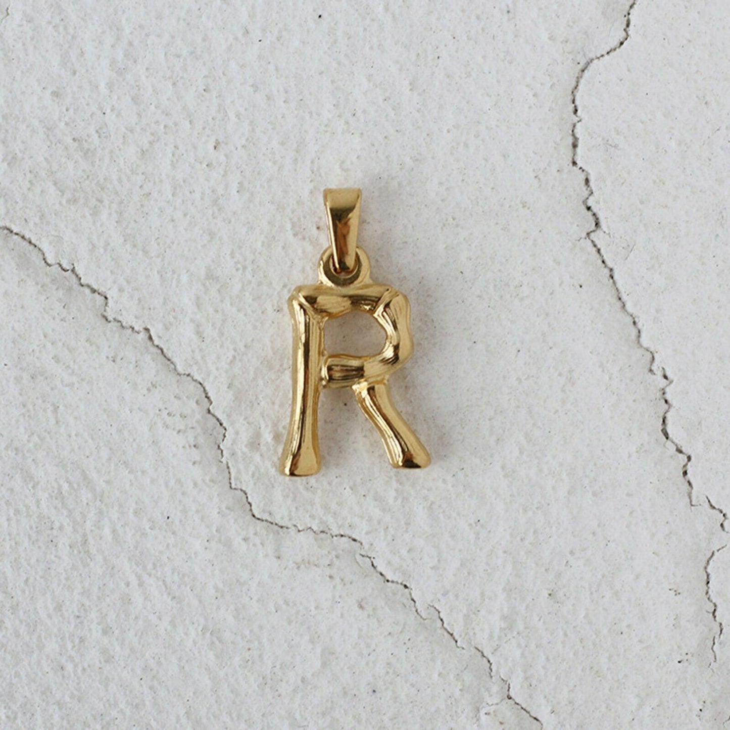 18ct Gold Plated Initial Letter A to Z Charm Pendant Words Necklace Gift