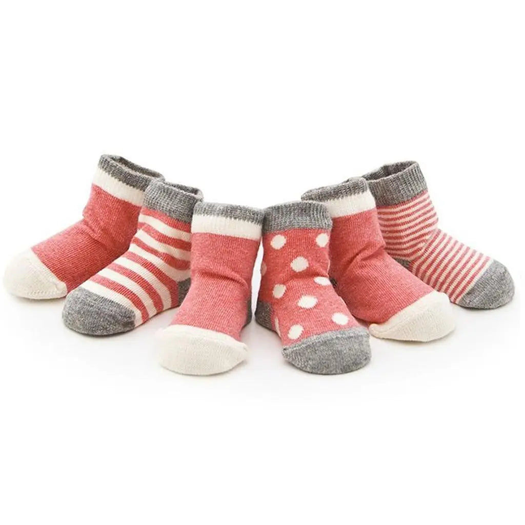 4 Pairs Kids Toddler Infant Cotton Socks Light Pink Pantsnsox