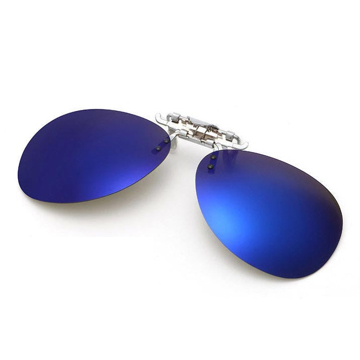 Oval Clip On Flip Up Sunglasses Lenses for Prescription Glasses - Sleek UV Protection Classic Style
