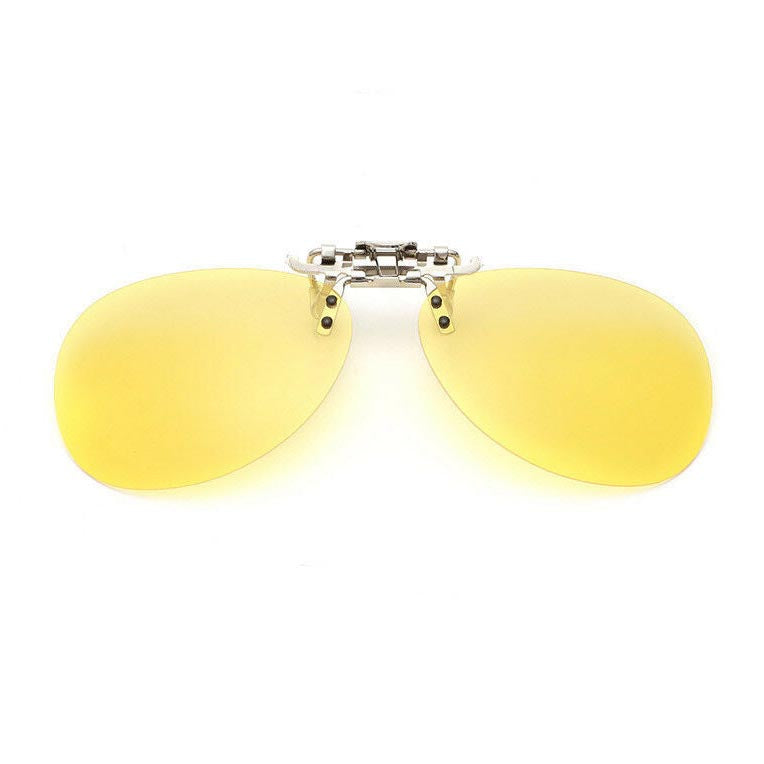 Oval Clip On Flip Up Sunglasses Lenses for Prescription Glasses - Sleek UV Protection Classic Style