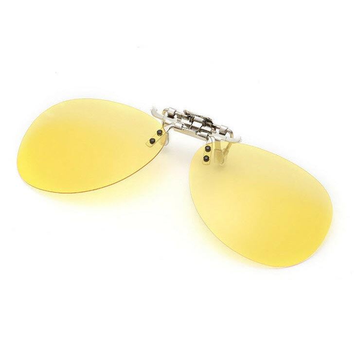 Oval Clip On Flip Up Sunglasses Lenses for Prescription Glasses - Sleek UV Protection Classic Style