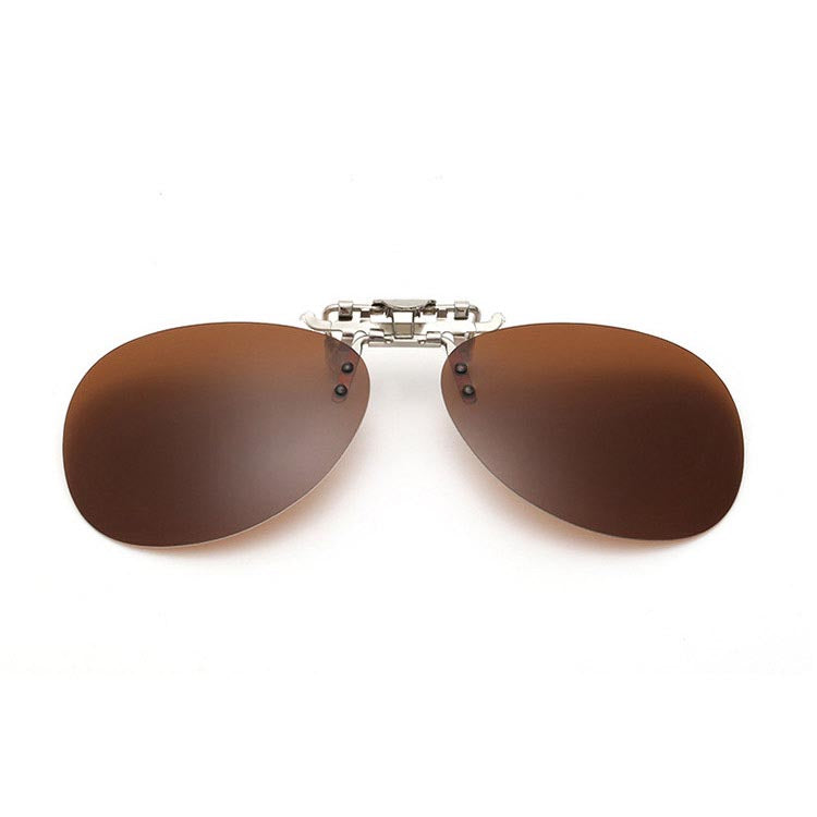 Oval Clip On Flip Up Sunglasses Lenses for Prescription Glasses - Sleek UV Protection Classic Style
