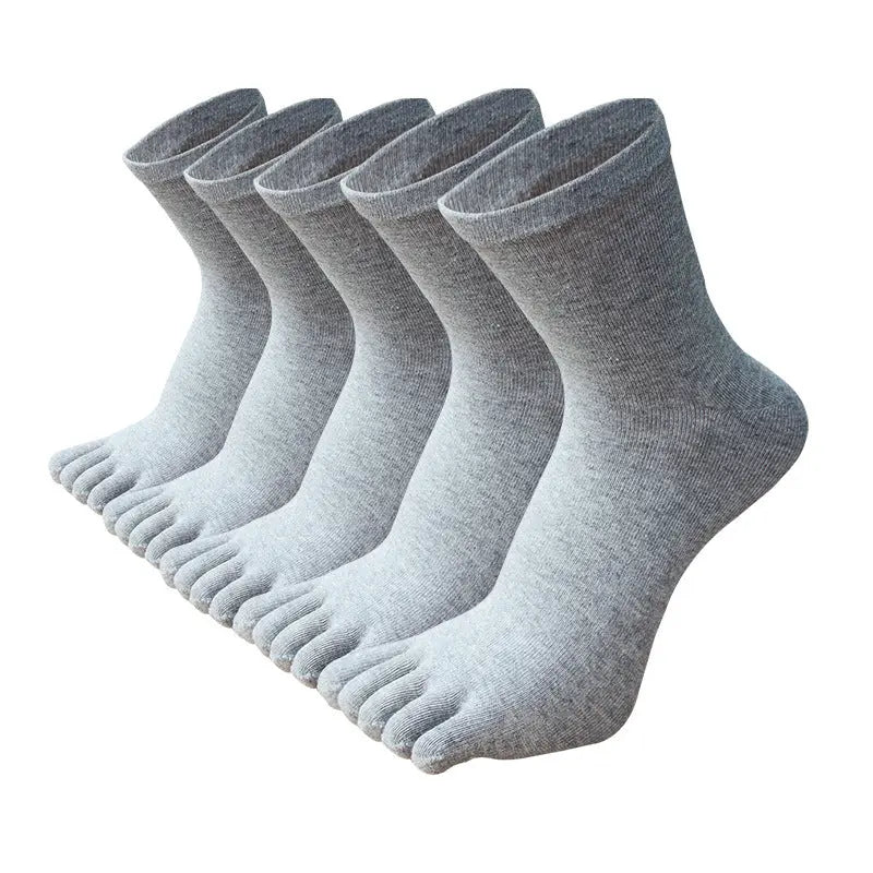 Men's Breathable Cotton Crew Athletic Sports Toe Socks Pantsnsox