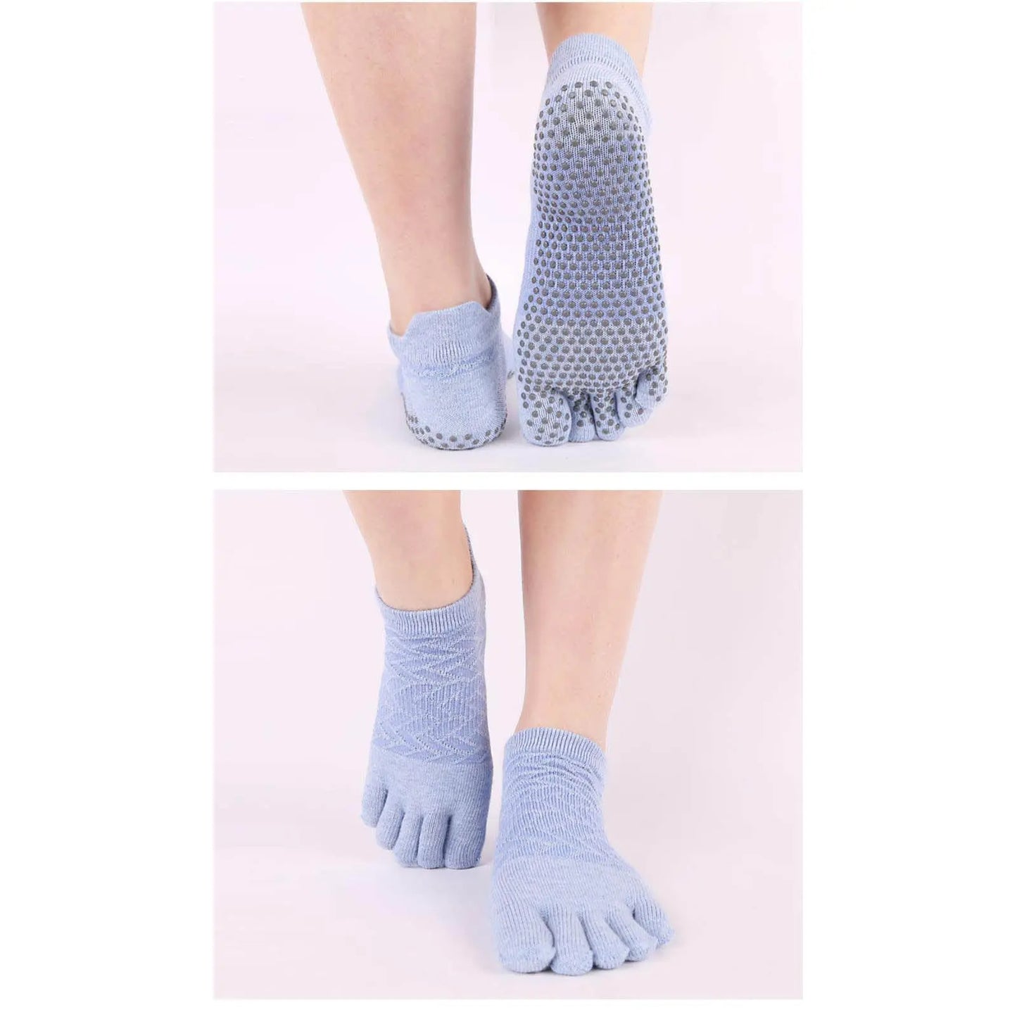 Non Slip Low Rise Full-Toe Yoga Socks - Pantsnsox