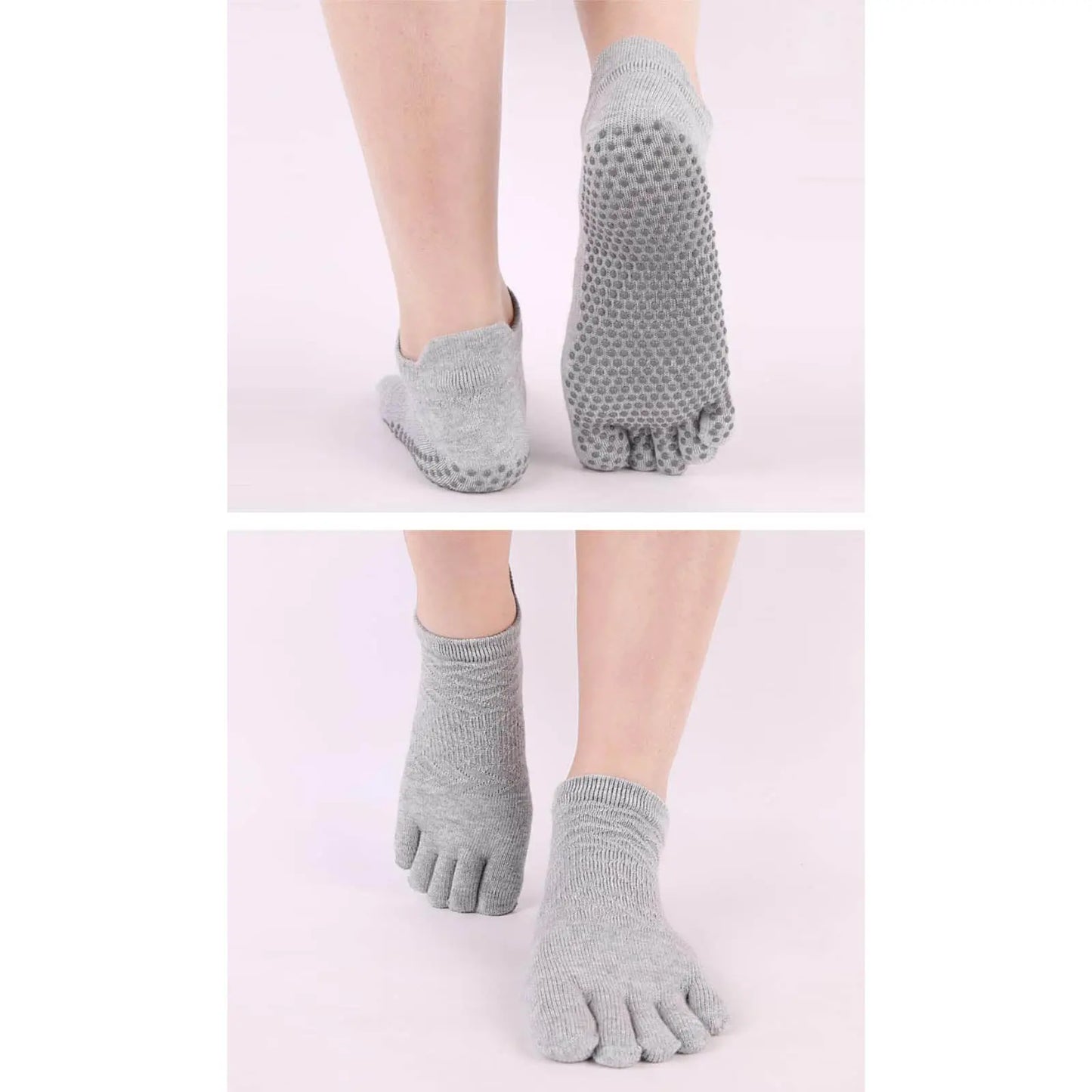 Non Slip Low Rise Full-Toe Yoga Socks - Pantsnsox