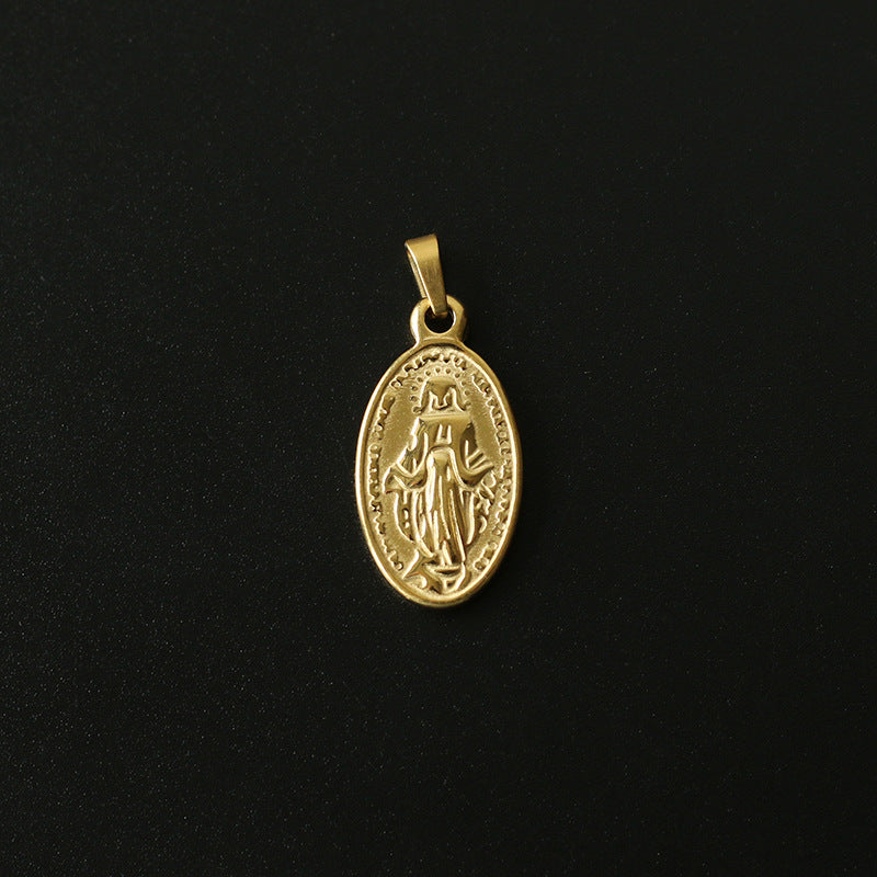 Gold Plated Roman Portrait Pendant - Pantsnsox