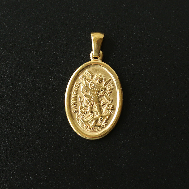 Gold Plated Roman Coin Pendant - Pantsnsox