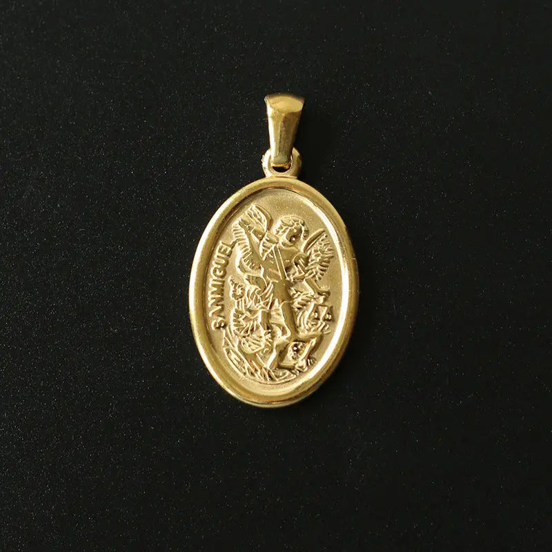 Gold Plated Roman Coin Pendant - Pantsnsox