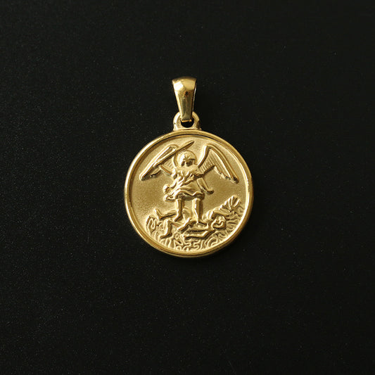 Gold Plated Roman Coin Pendant - Pantsnsox