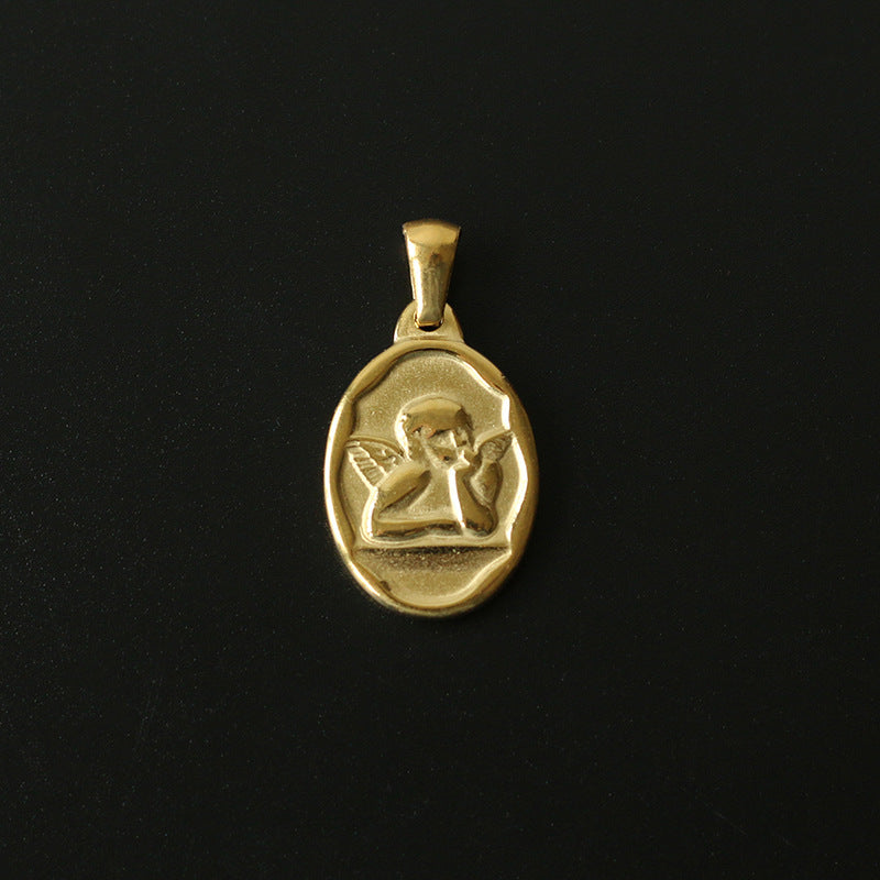 Gold Plated Angel Cupid Pendant - Pantsnsox