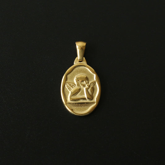 Gold Plated Angel Cupid Pendant - Pantsnsox